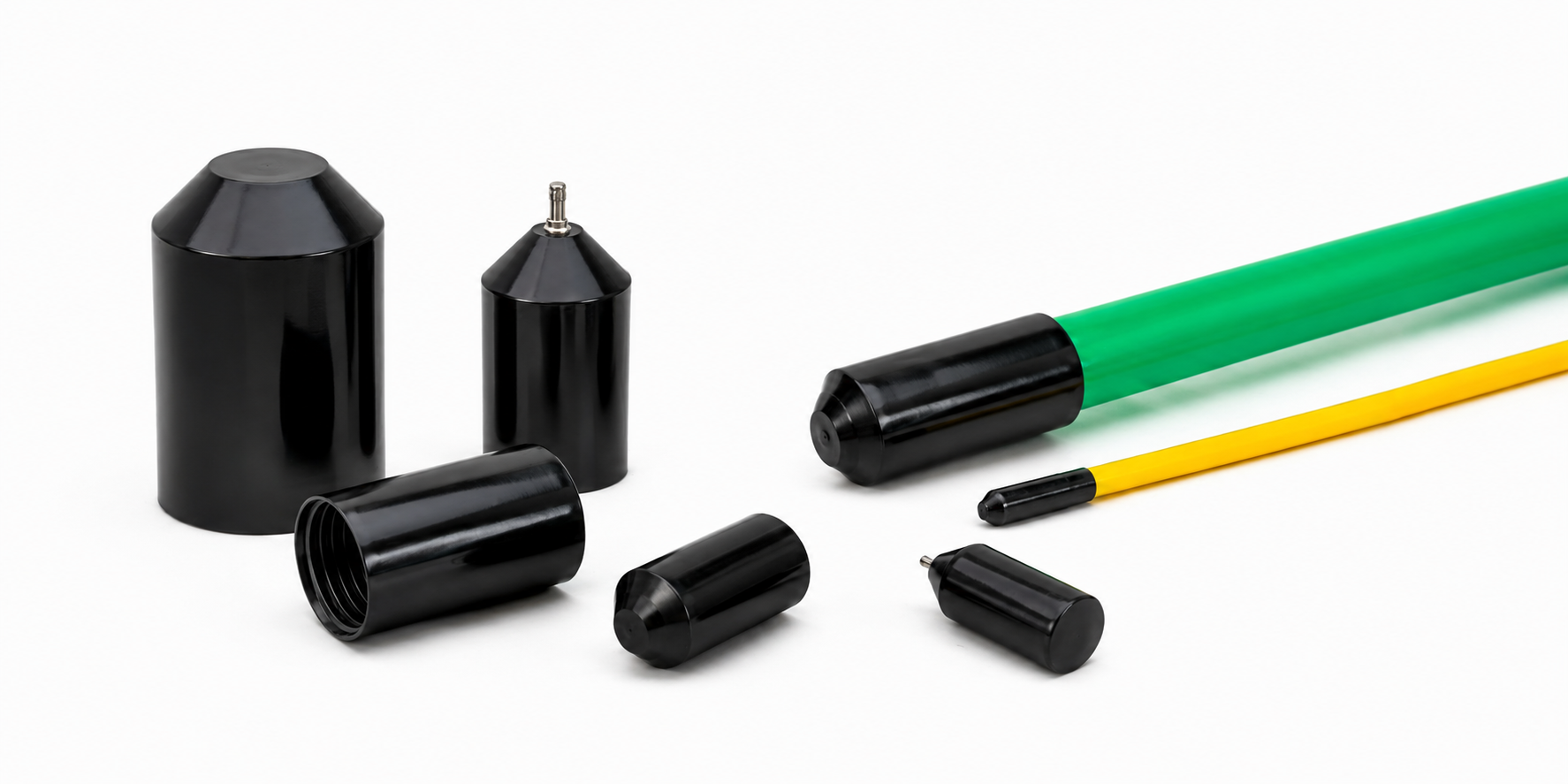 Cable drum end caps and protection accessories
