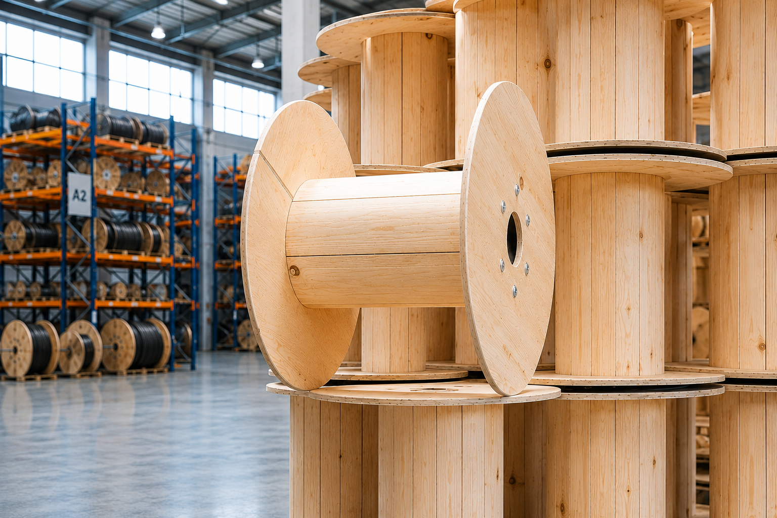 Plywood cable drums