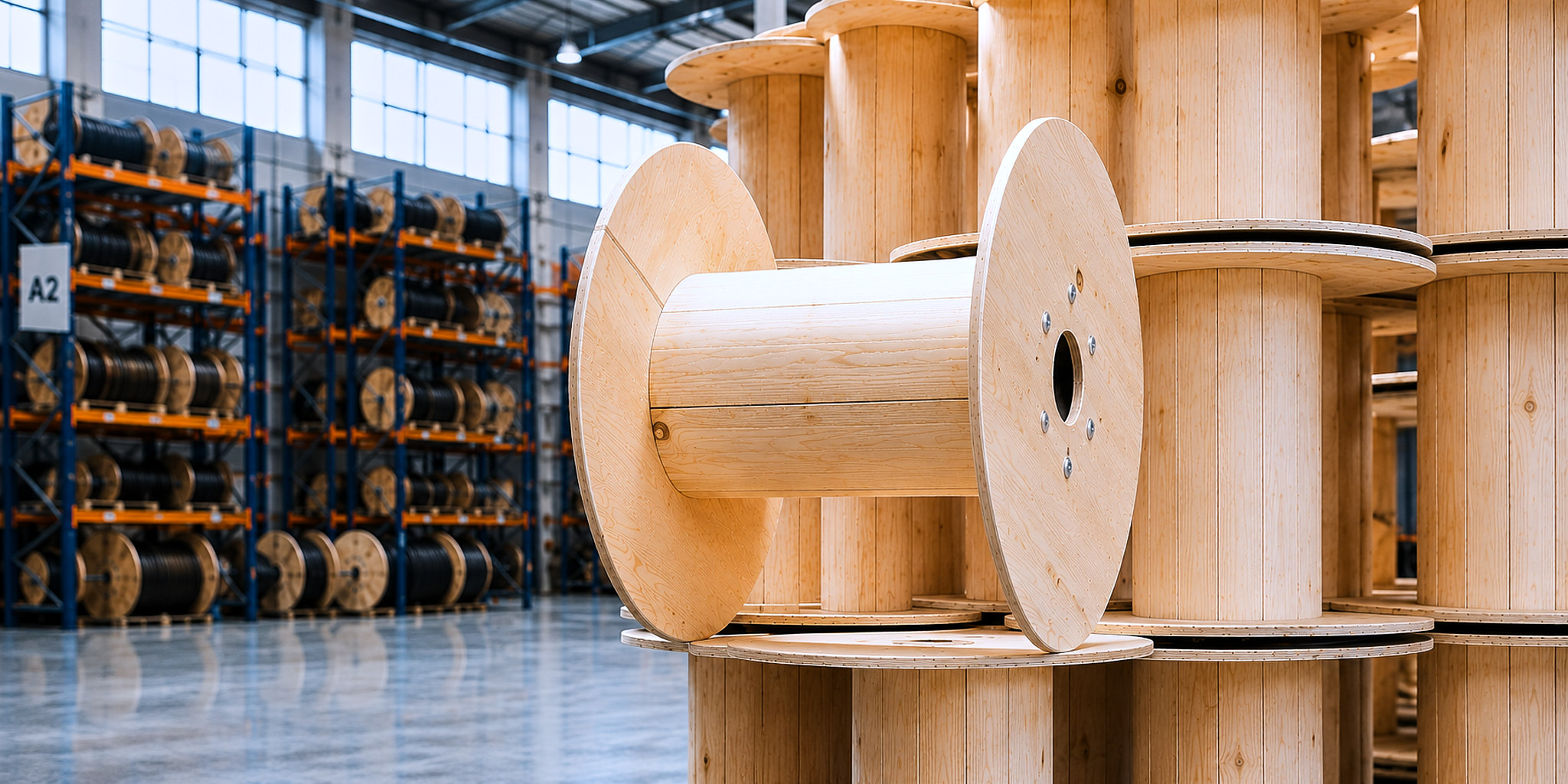 Plywood cable drums